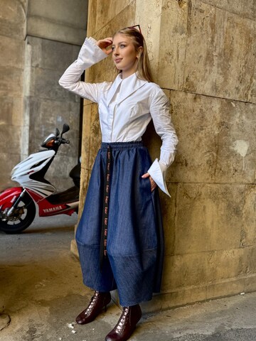 IUnique Wide Leg Hose 'Ballonique Denim'‌‌‌‌ in Blau