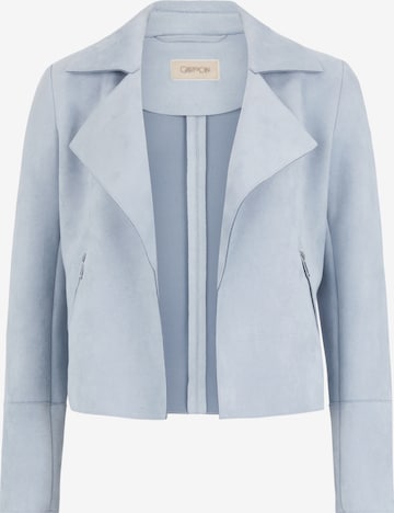 Cartoon Blazer-Jacke mit offenem Saum in Blau: predná strana