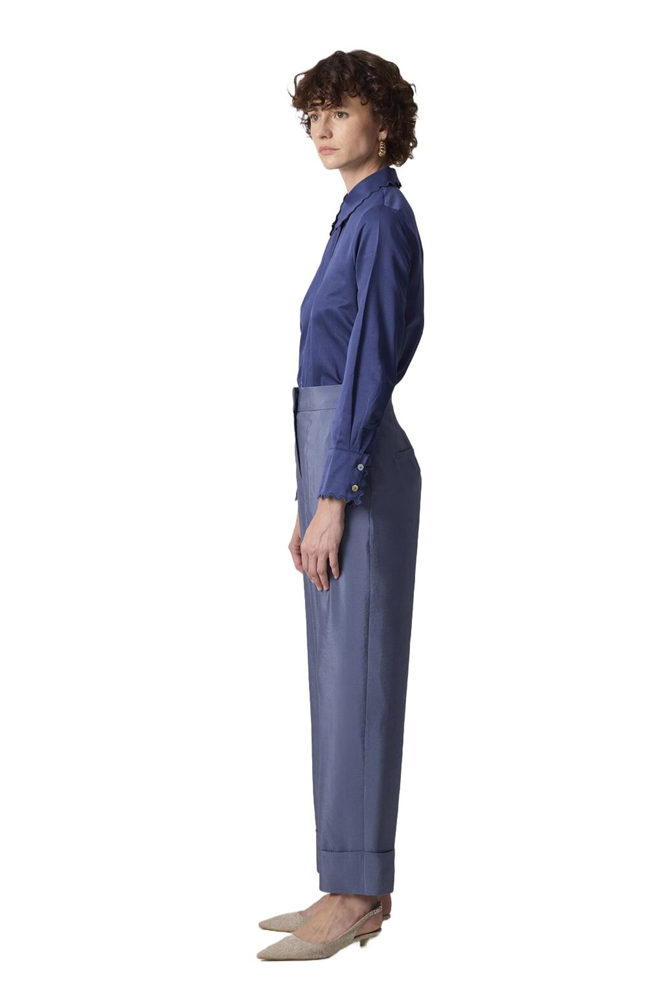 Touche Prive Wide Leg Hose in Blau