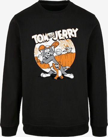 ABSOLUTE CULT Sweatshirt 'Tom And Jerry - Baseball' in Zwart: voorkant
