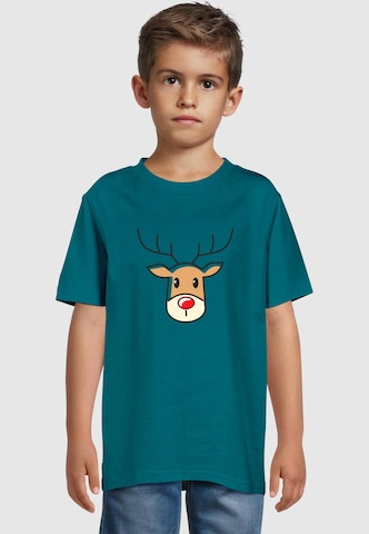 Merchcode Shirt 'Christmas Cute Deer' in Green: front