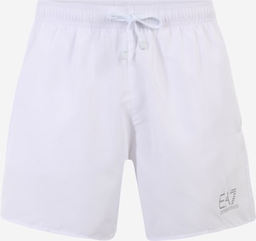 EA7 Emporio Armani Boardshorts i hvid: forside