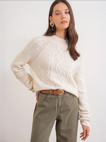 Pull-over MixRay en beige : devant
