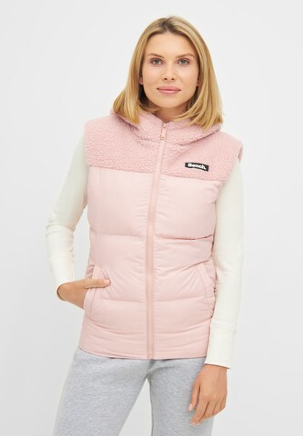 BENCH Vest in Pink: front