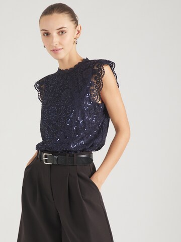 Camicia da donna 'PCOLLINE' di PIECES in blu: frontale