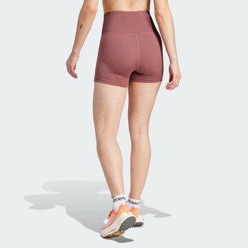 ADIDAS TERREX Skinny Sporthose in Braun