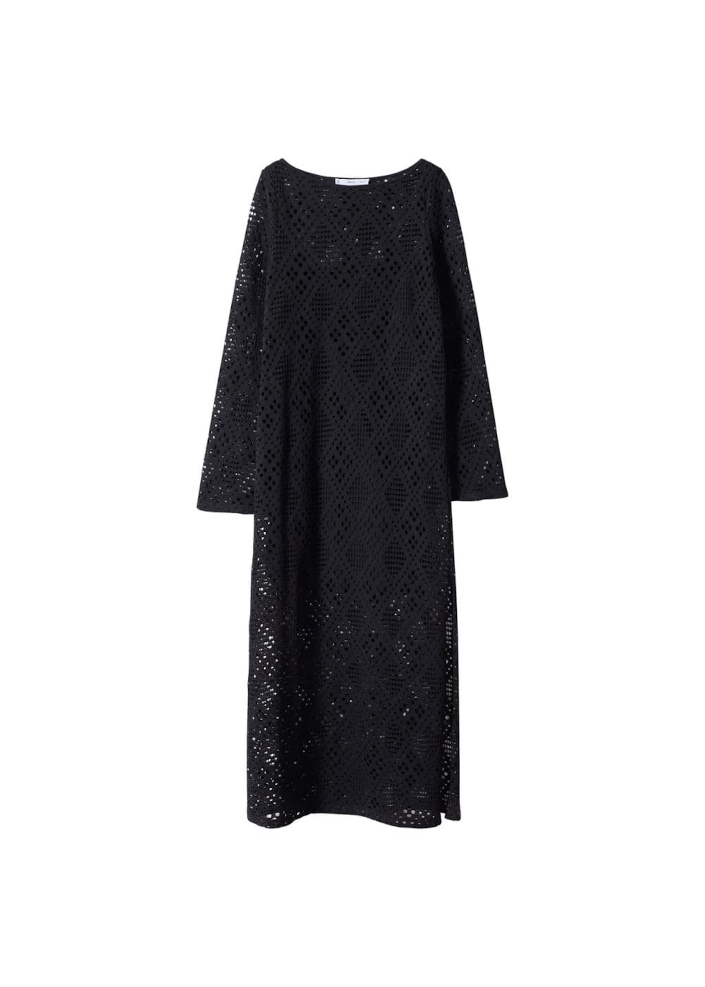 MANGO Šaty 'Sandra' – černá: přední strana