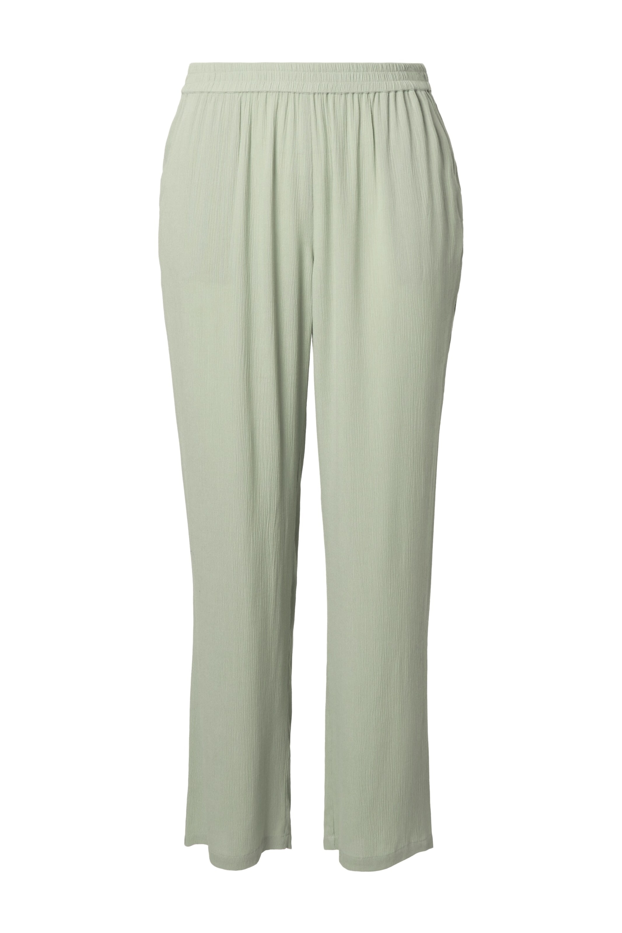 Ulla Popken Wide Leg Hose in Grün: Vorderseite