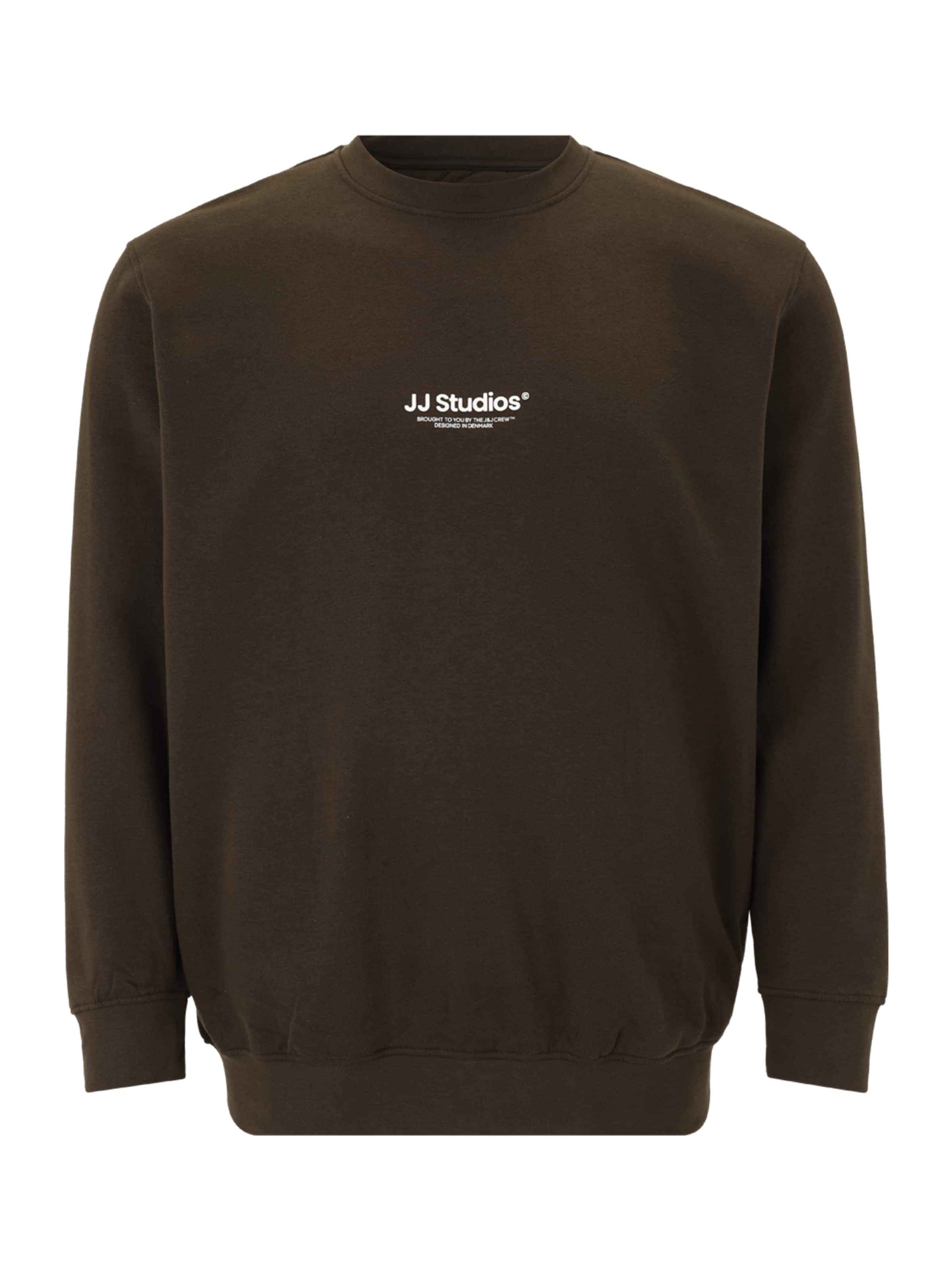 Jack & Jones Plus Sweatshirt 'JJESOHO' i brun: forside