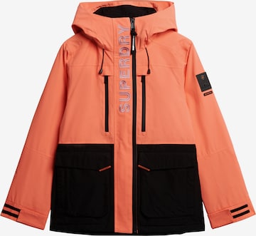 Veste fonctionnelle Superdry en orange : devant
