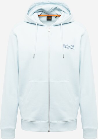 BOSS Sweat jacket 'Zelogox' in Blue: front