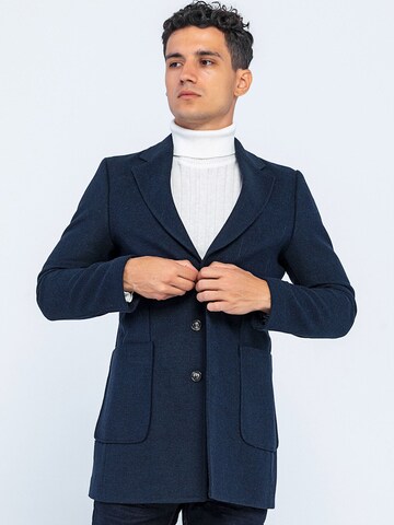 Ron Tomson Between-seasons coat in Blue: front