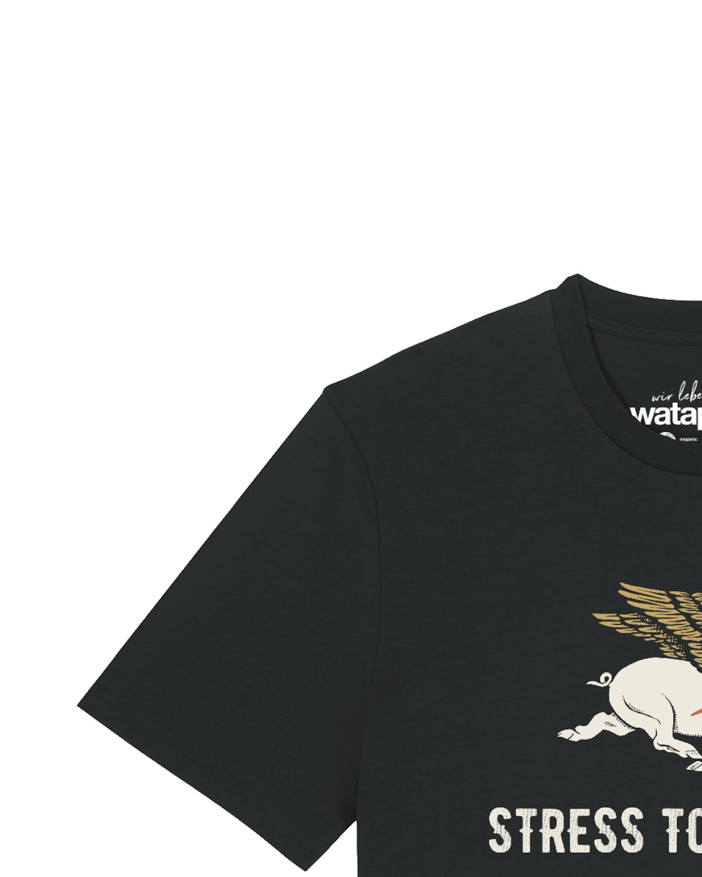 T-Shirt 'Stress To Impress' Watapparel en noir