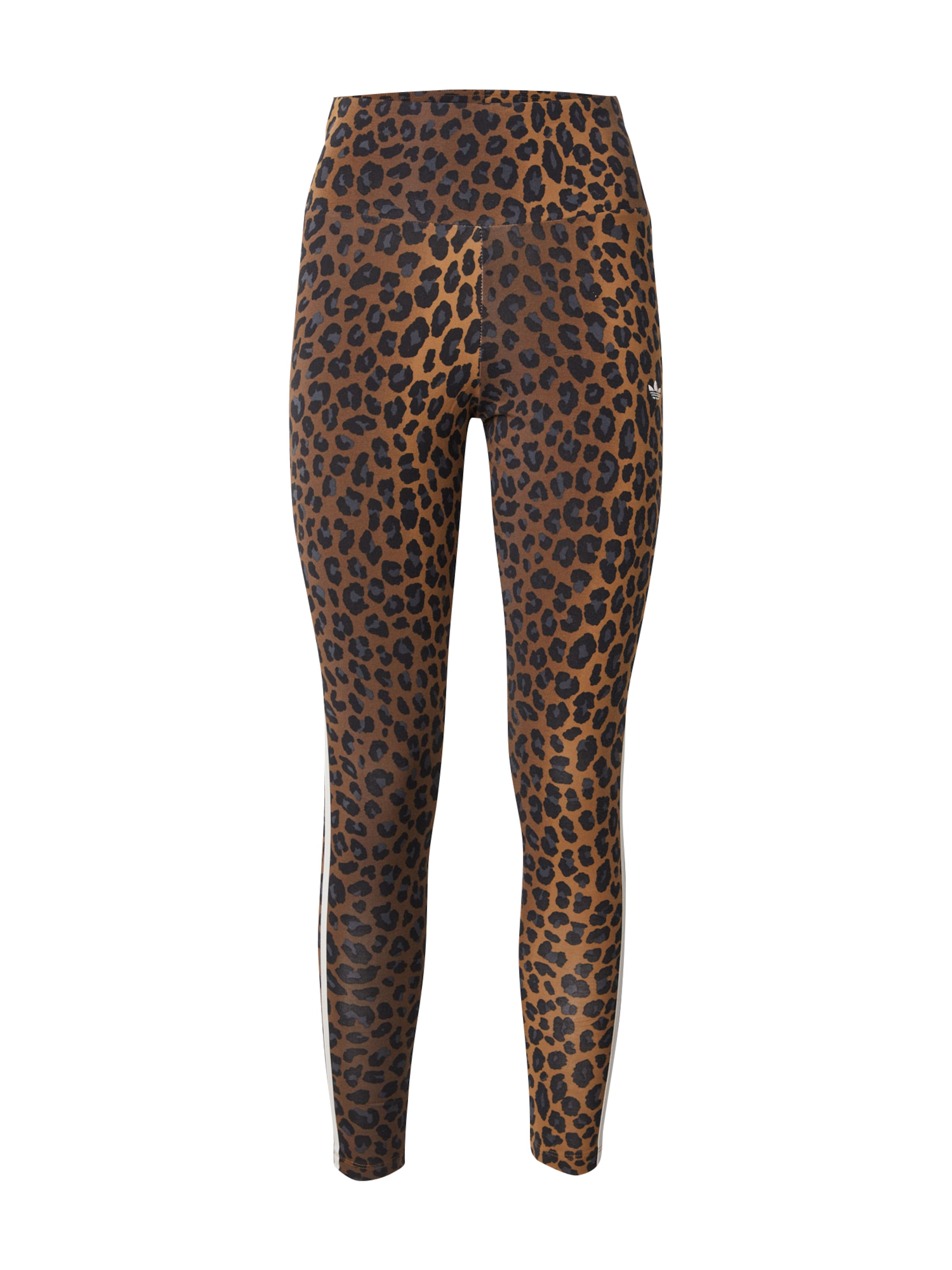 ADIDAS ORIGINALS - Skinny Leggings 'Leopard 3-Stripes' en marrón: frente