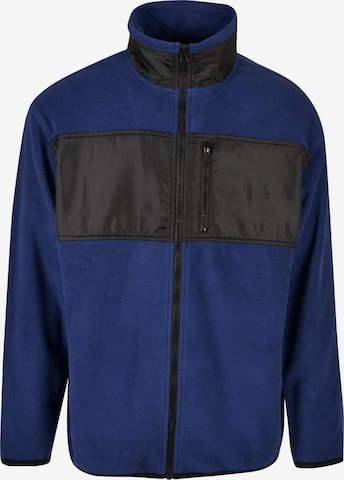 Veste en polaire Urban Classics en bleu : devant