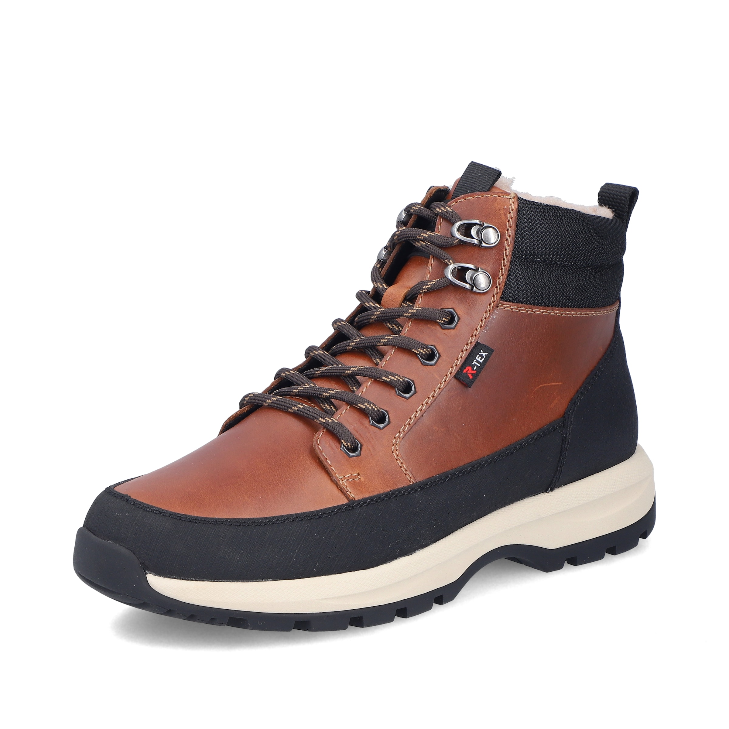 Bottines à lacets Rieker en marron : devant