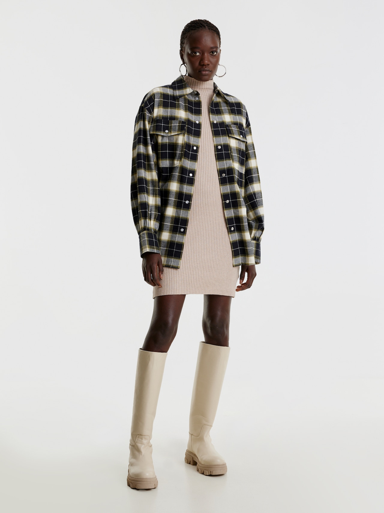 EDITED Vestido 'CORINNA' beige moteado