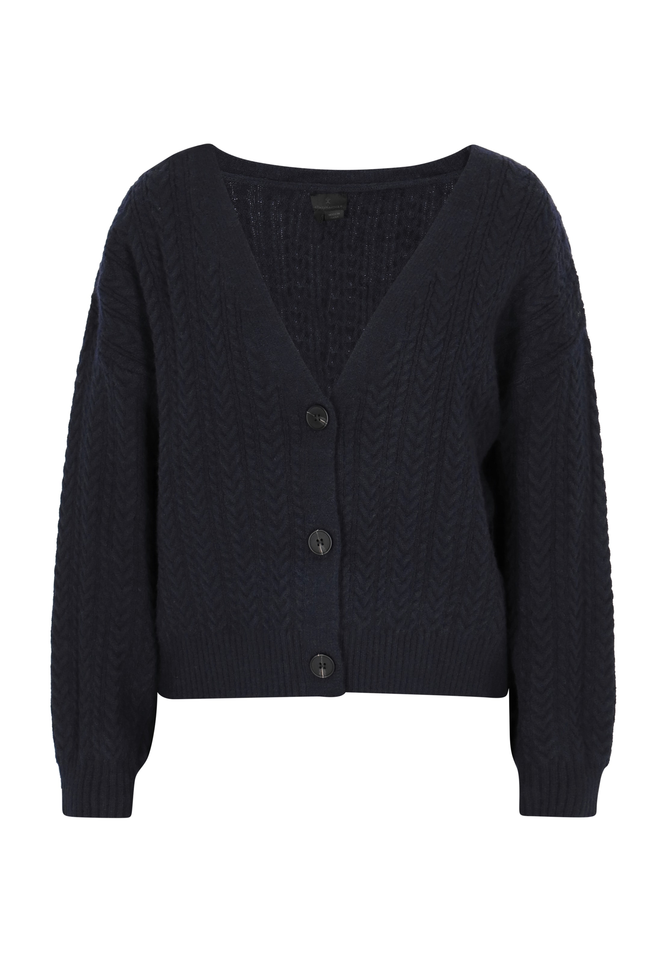 DreiMaster Klassik Gebreid vest in Blauw: voorkant