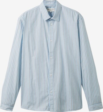 Coupe regular Chemise TOM TAILOR DENIM en bleu : devant