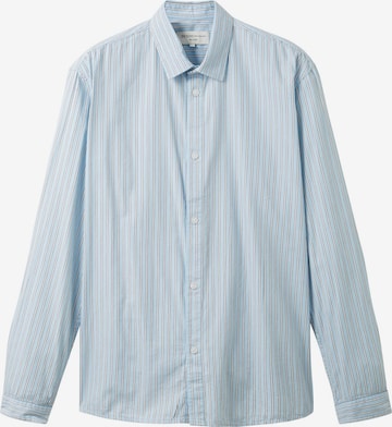 TOM TAILOR DENIM Regular Fit Skjorte i blå: forside