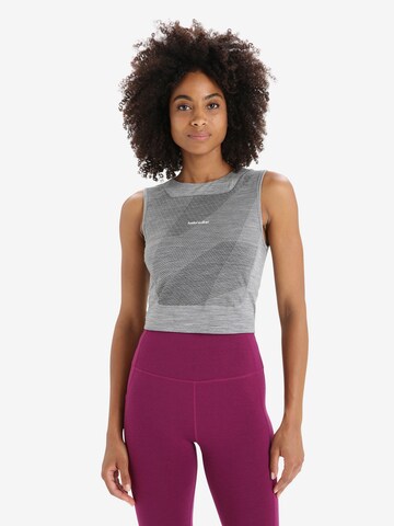 ICEBREAKER Sports Top 'GEODETIC' in Grey: front