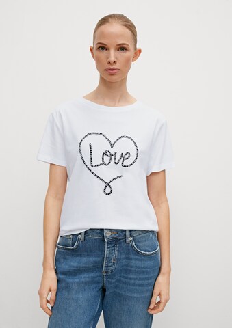 T-shirt comma casual identity en blanc : devant