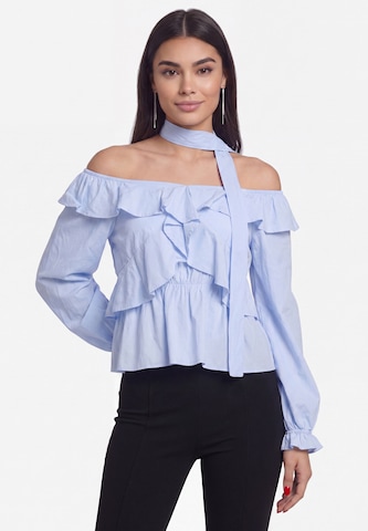 faina - Blusa en azul: frente