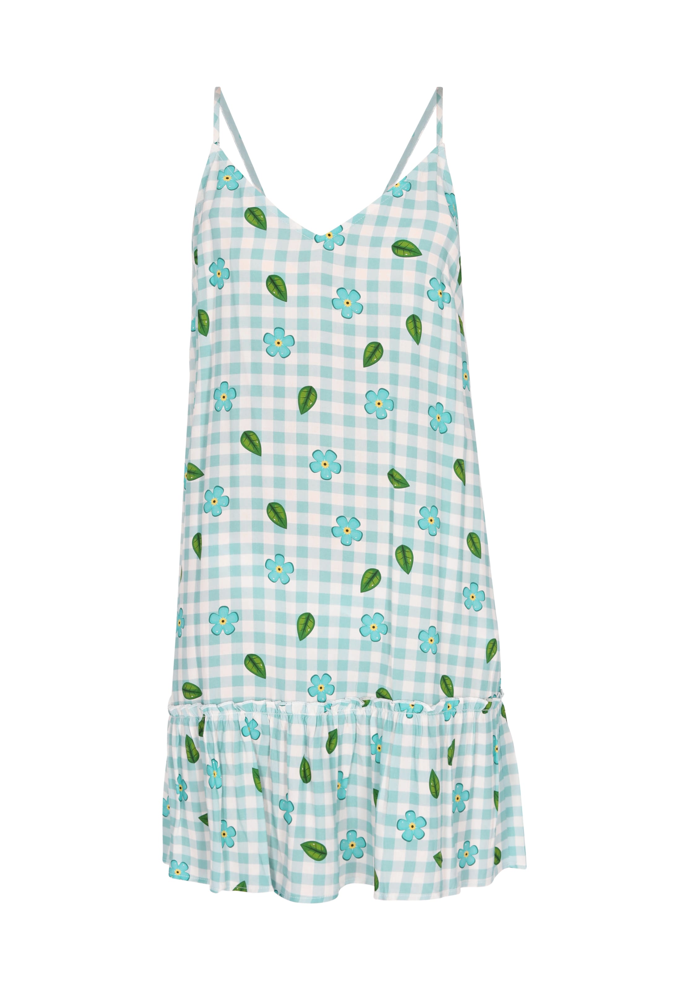 Robe d’été 'Spring Summer' swirly en bleu : devant