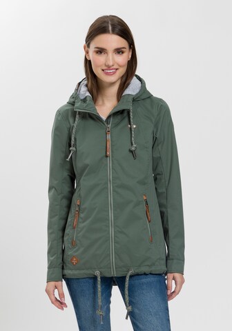 Ragwear Performance Jacket in Green: front