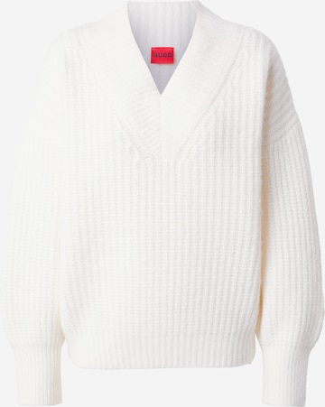 HUGO - Pullover em branco: frente