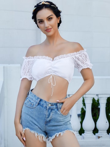 Yesfashion Trachtenbluse‌‌‌‌‌ in Weiß: Vorderseite
