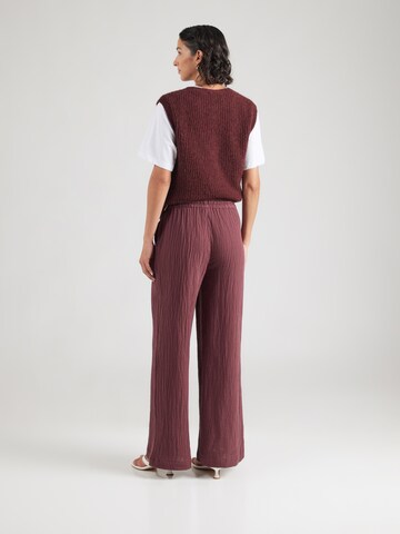 Wide leg Pantaloni di QS in rosso