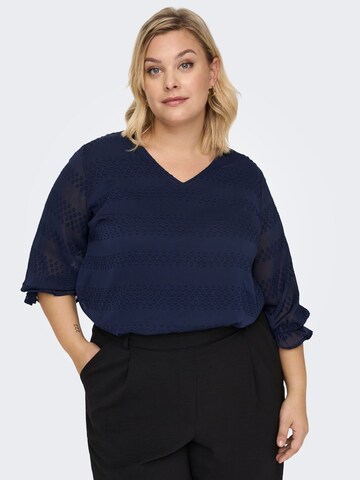 ONLY Carmakoma Blouse in Blauw