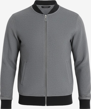 Ombre Sweatvest 'OM-SSZP-0238' in Grijs: voorkant