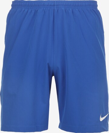 NIKE Workout Pants in Blue: front