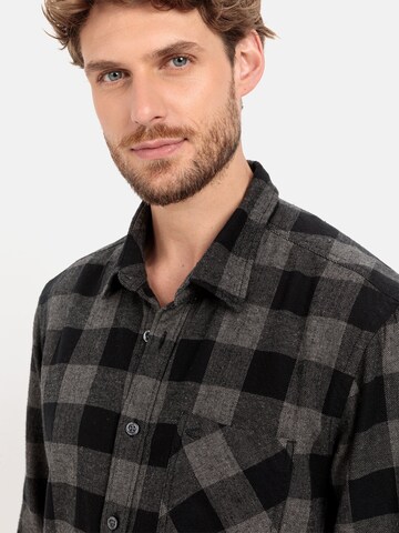 CAMEL ACTIVE Regular fit Button Up Shirt in Black