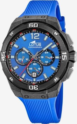 Montre à affichage analogique Lotus en bleu : devant
