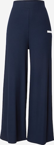 EA7 Emporio Armani Wide leg Broek 'Costa Smeralda' in Blauw: voorkant