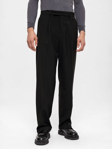 Antioch Tapered Trousers in Black: front