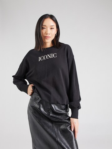 ONLY Sweatshirt 'HANNA' in Zwart: voorkant