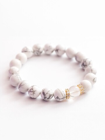 Secret Stones Bracelet 'Crystal Calm' in White: front