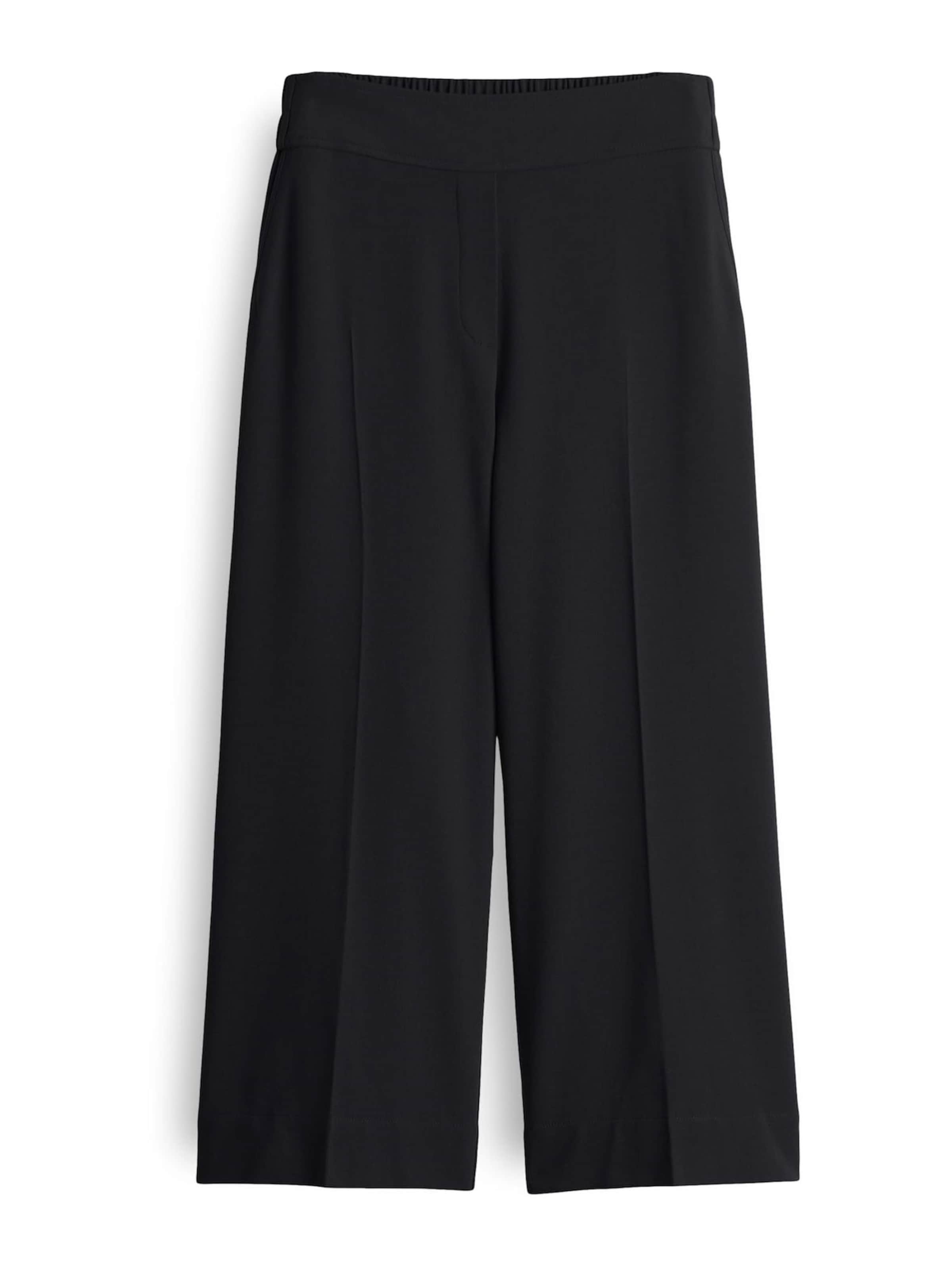OPUS Wide leg Pleated Pants 'Misha' in Black: front