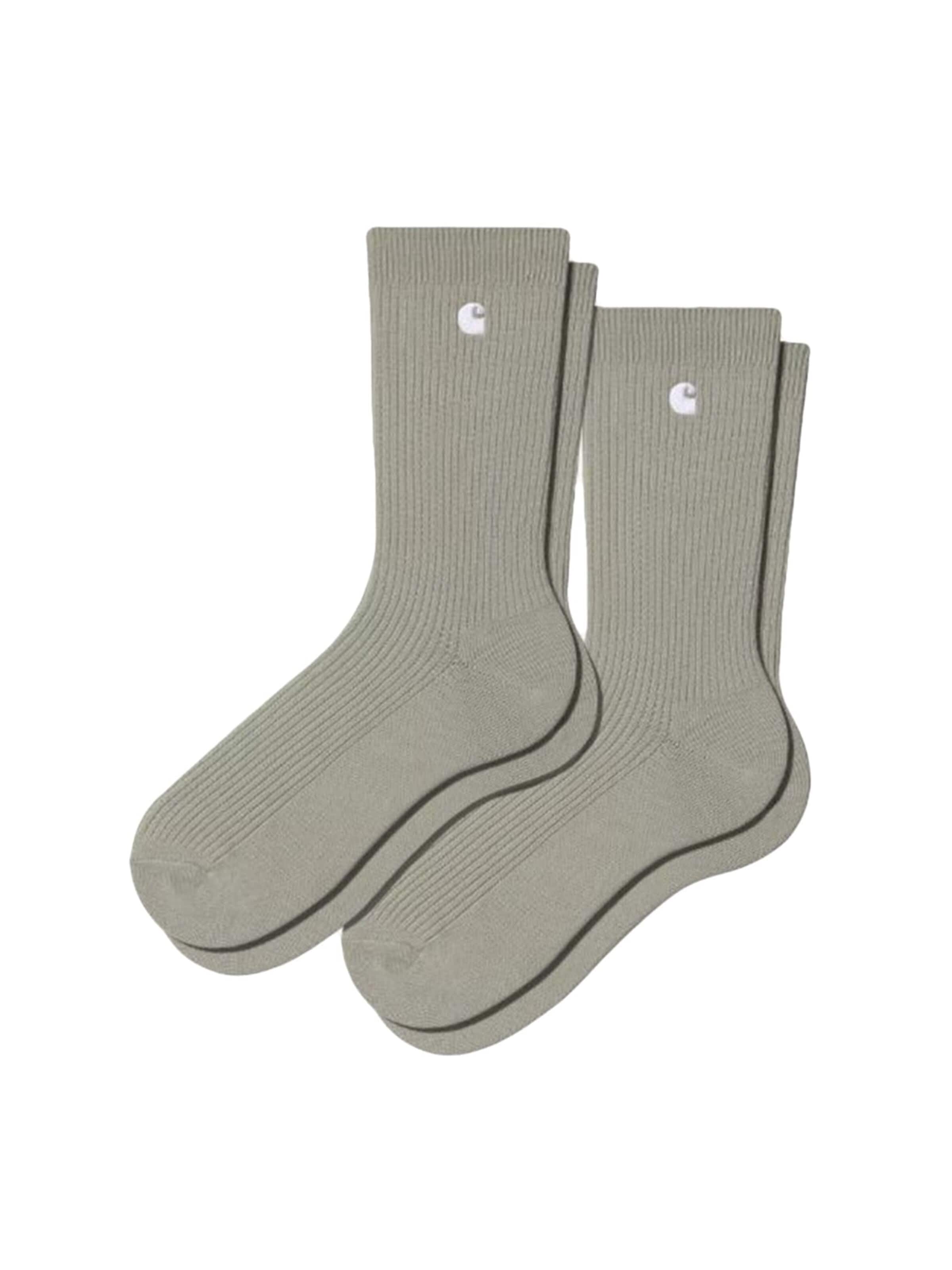 Carhartt WIP Sokker 'MADISON PACK SOCKS SHADY GREEN / WHITE' i grøn: forside