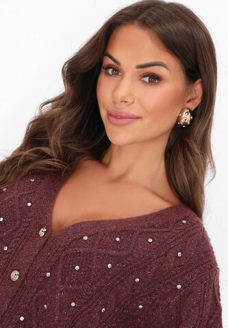 faina - Casaco de malha em vermelho