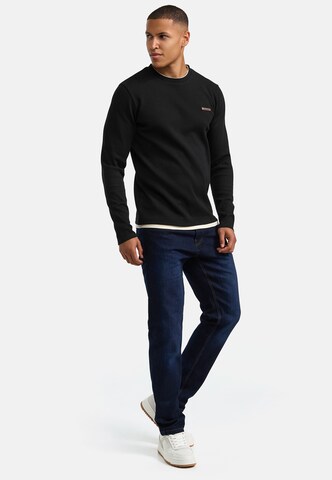 INDICODE JEANS Shirt ' Sigfinn ' in Zwart