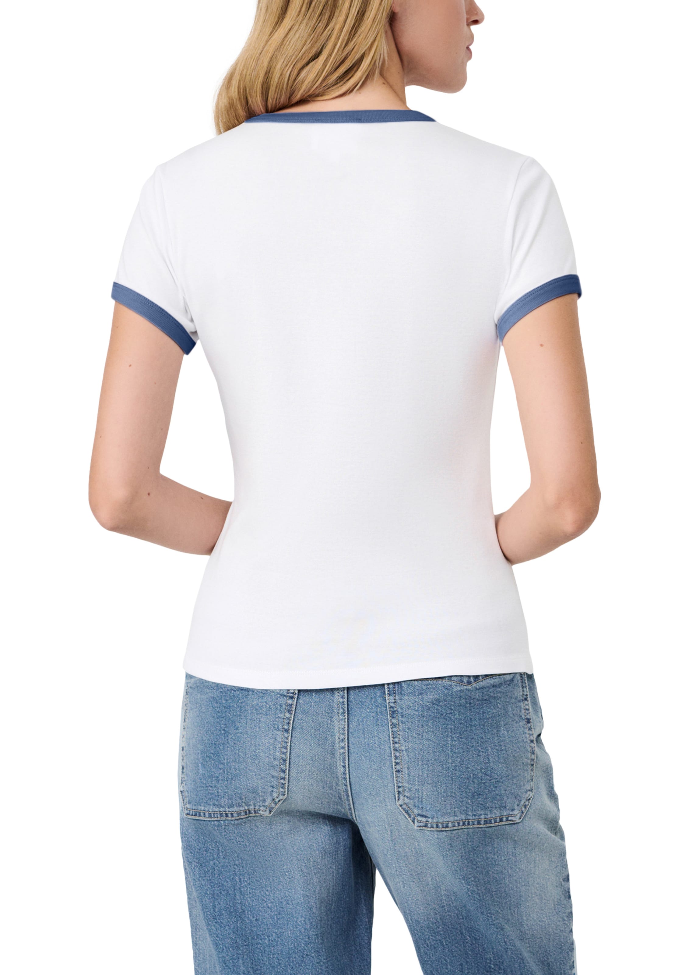 s.Oliver - Camisa 'Vintage' em branco