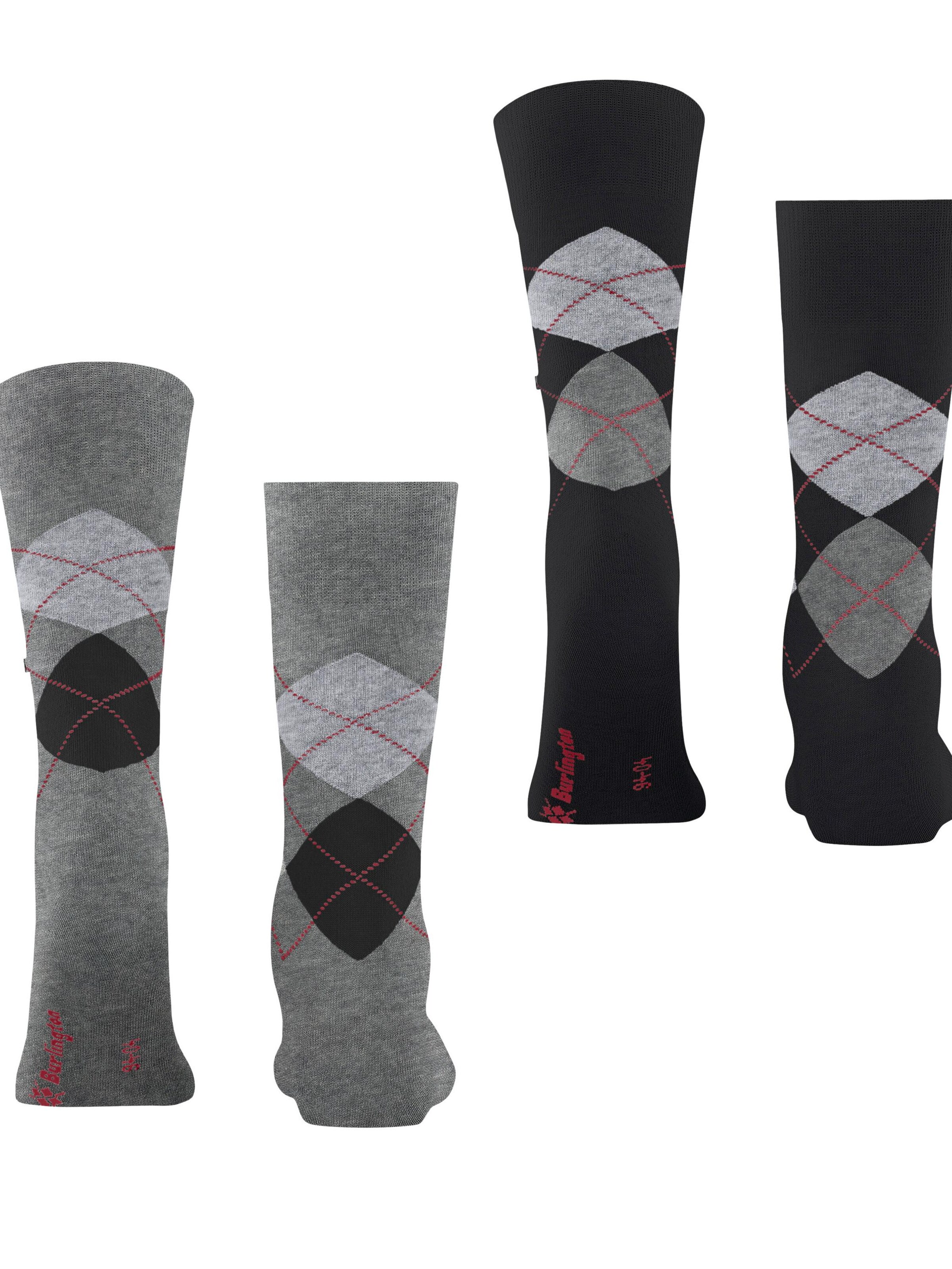 BURLINGTON Socks 'Everyday Argyle' in Grey