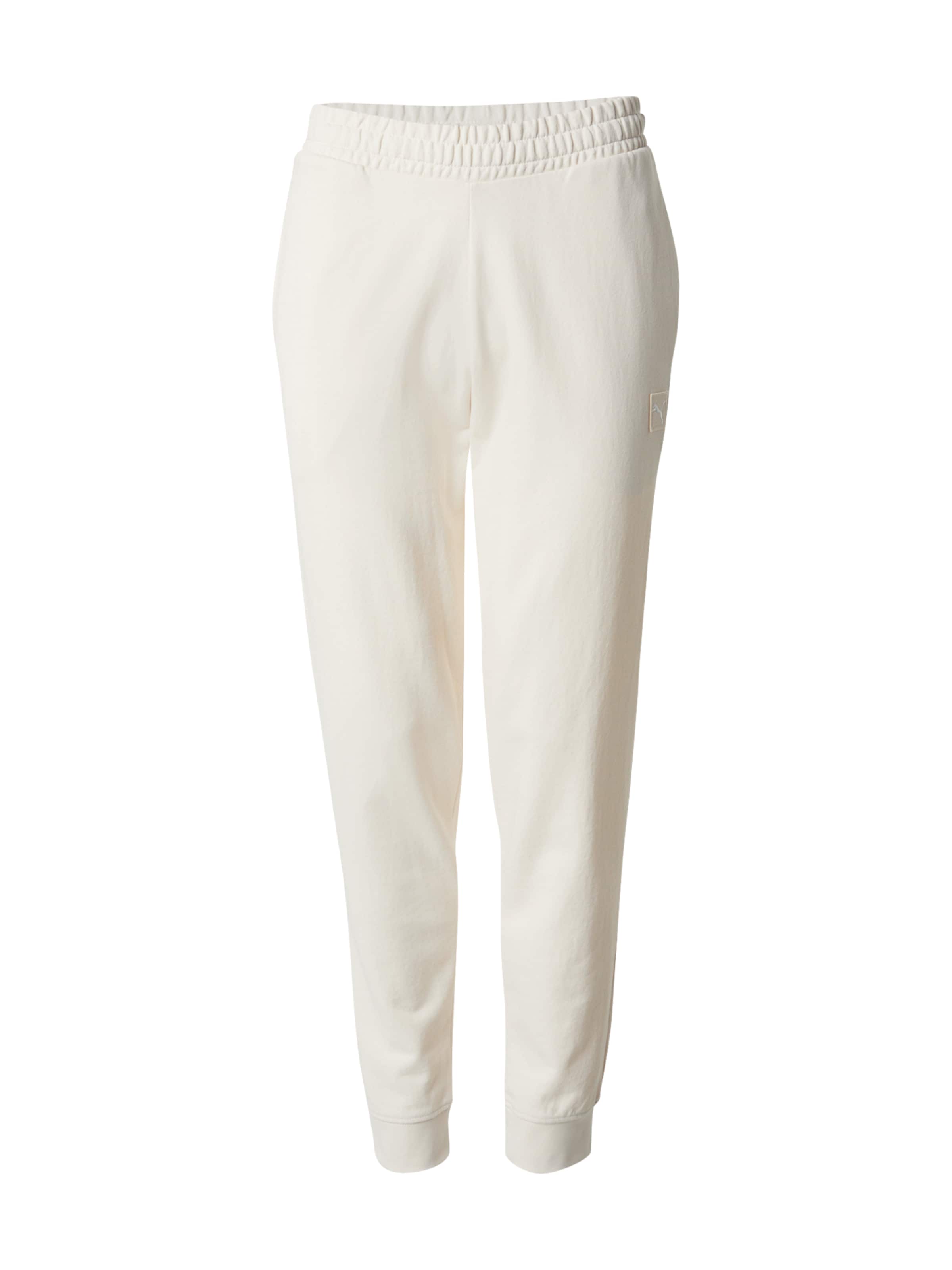 PUMA Tapered Urheiluhousut 'ESS' värissä valkoinen: etupuoli