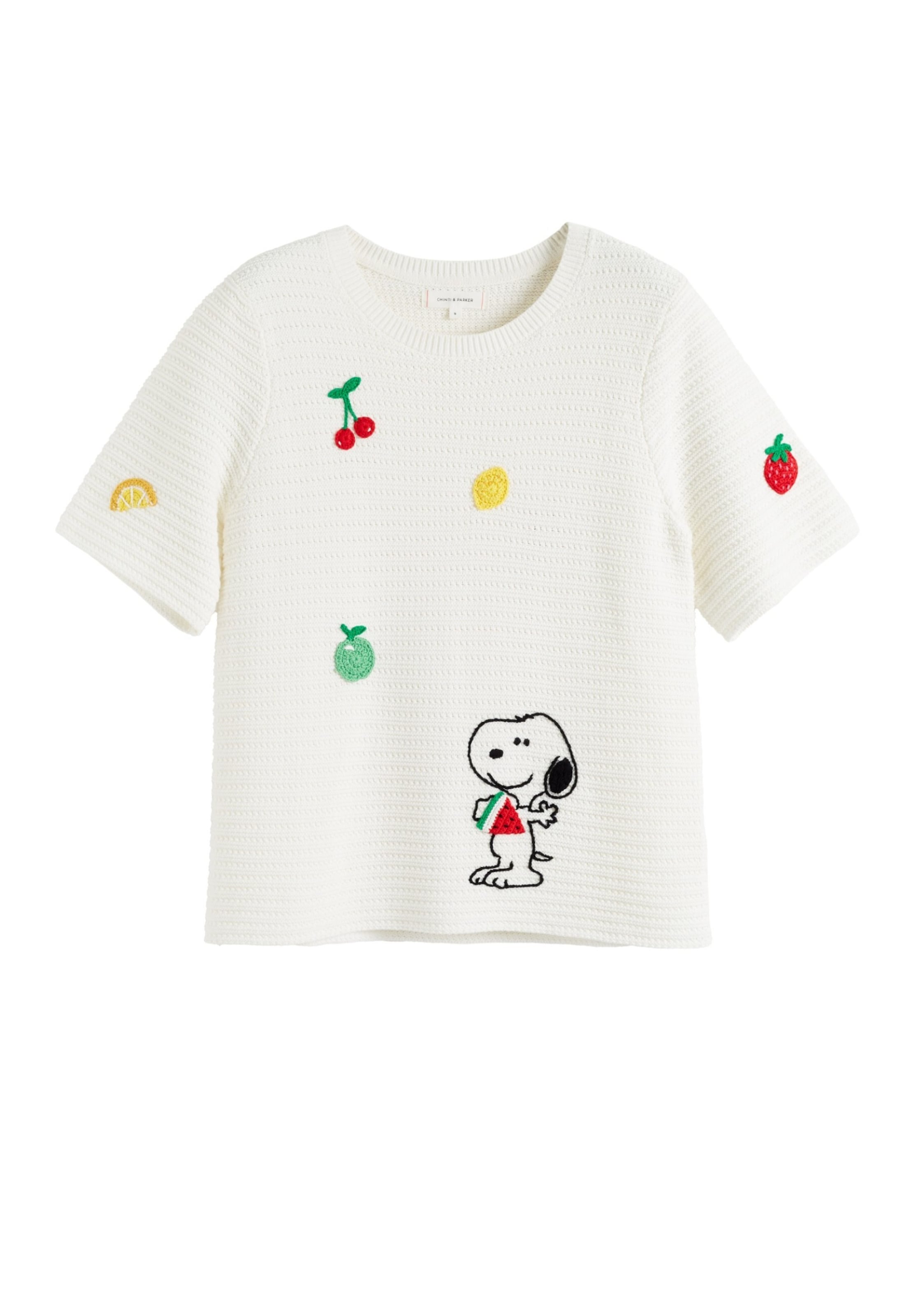 Chinti & Parker Sweater 'Snoopy' in Beige: front