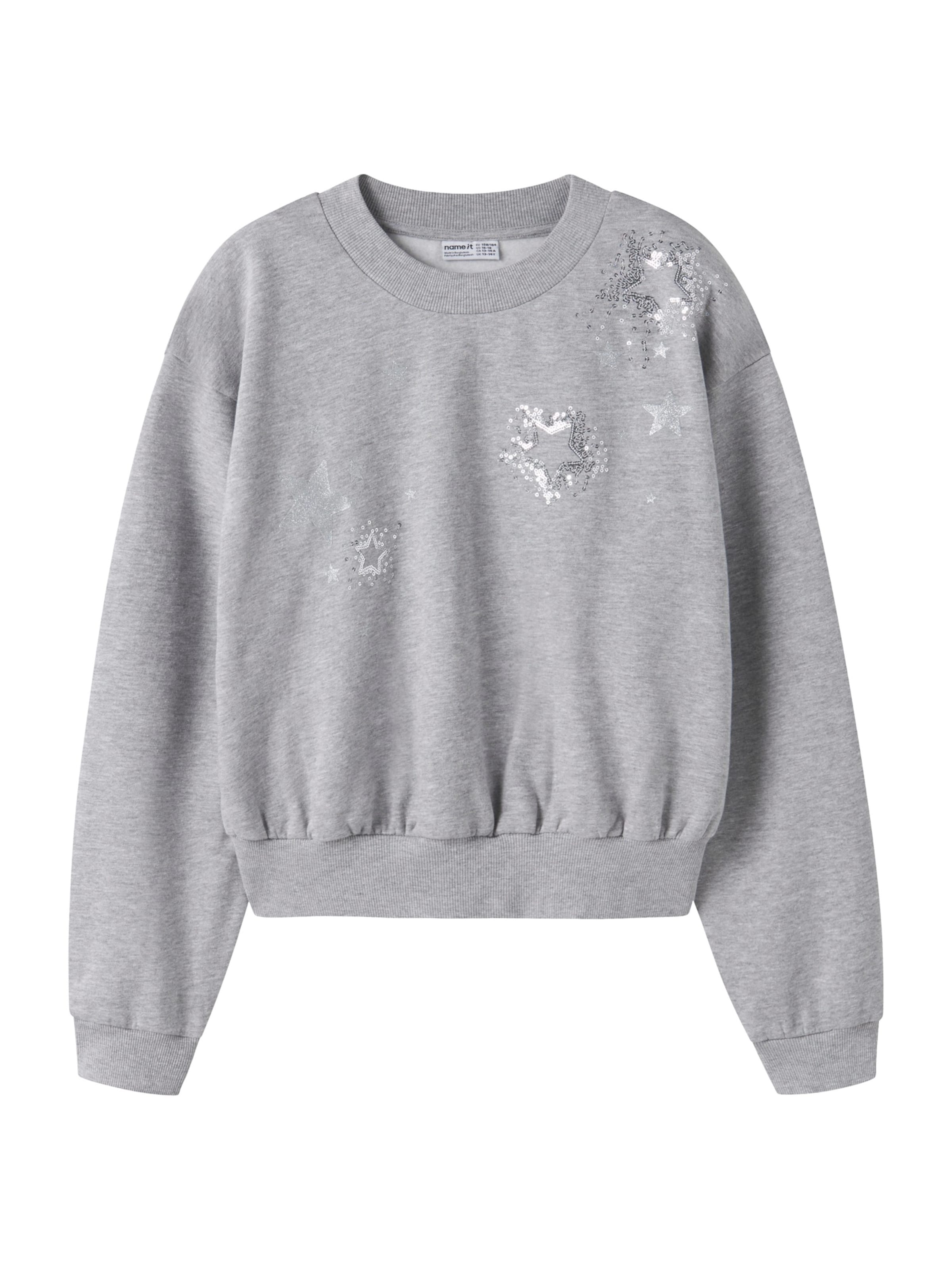 Sweat-shirt 'NKFSANNO' NAME IT en gris : devant